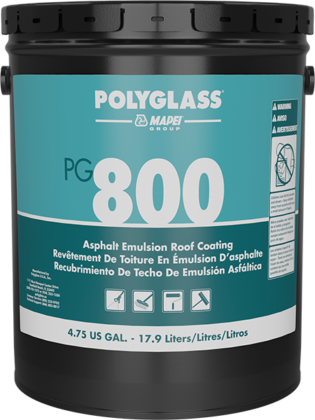 Polyglass PG 800 asphalt emulsion roof coating product image