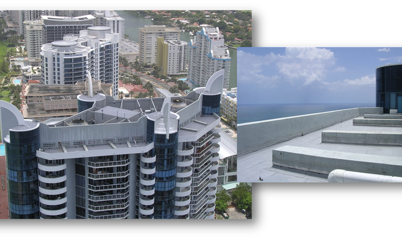 Polyglass' multi-ply roofing system featuring Elastoflex SA V SBS membrane and Polyflex SA P granulated cap sheet