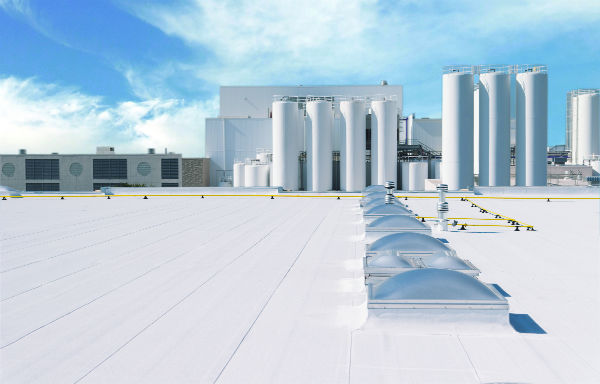 Multi-ply roof system featuring Polyfresko G SA with Cure Technology.