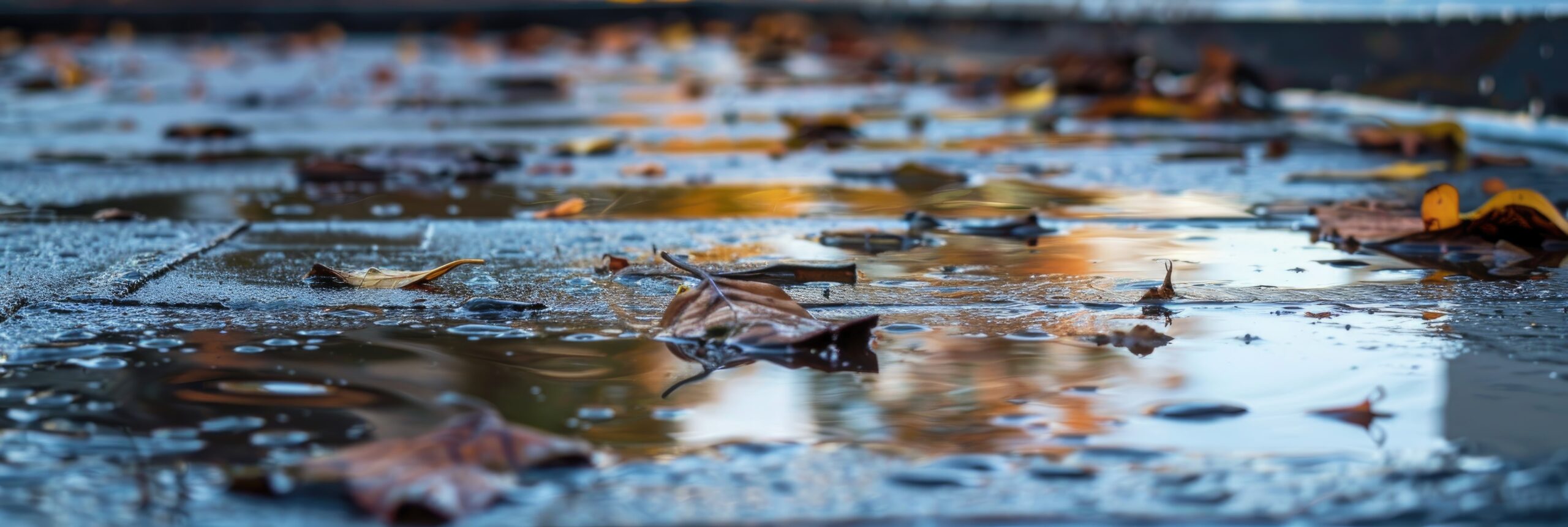 ponding water on flat roof