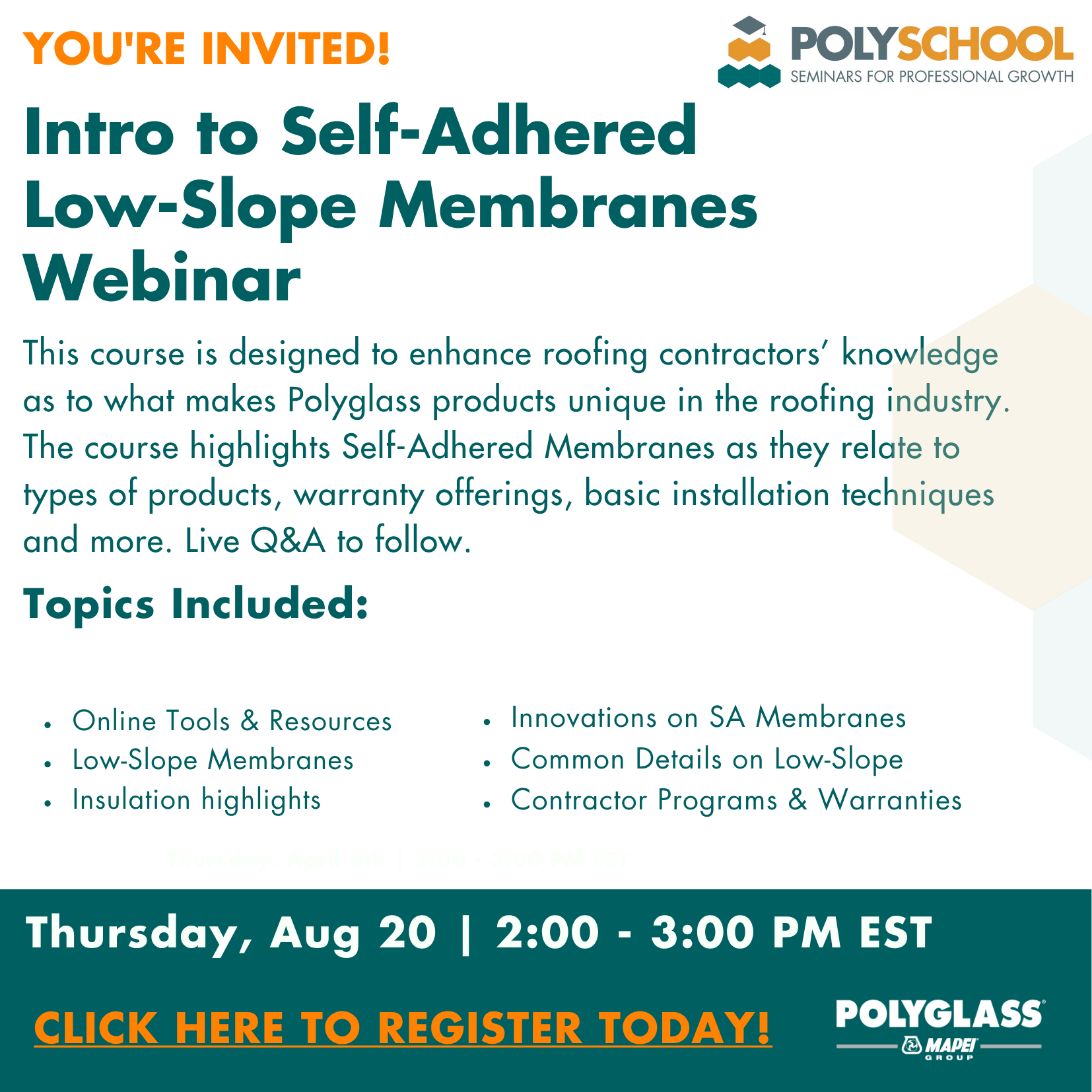 Intro to Self-Adhered Low-Slope Membranes Webinar